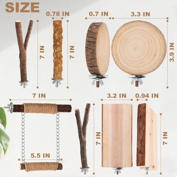 7-Piece Bird Perches for Cage