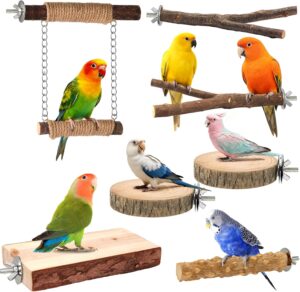 7-Piece Bird Perches for Cage