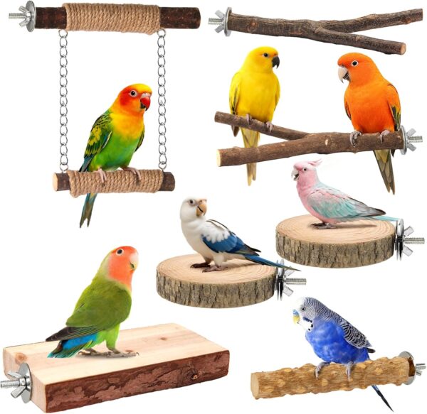 7-Piece Bird Perches for Cage
